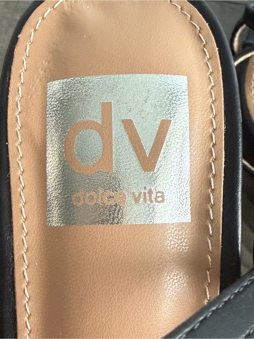 DV by Dolce Vita Black Strappy Bow Heeled Sandals Size 6.5 - Picture 7 of 10
